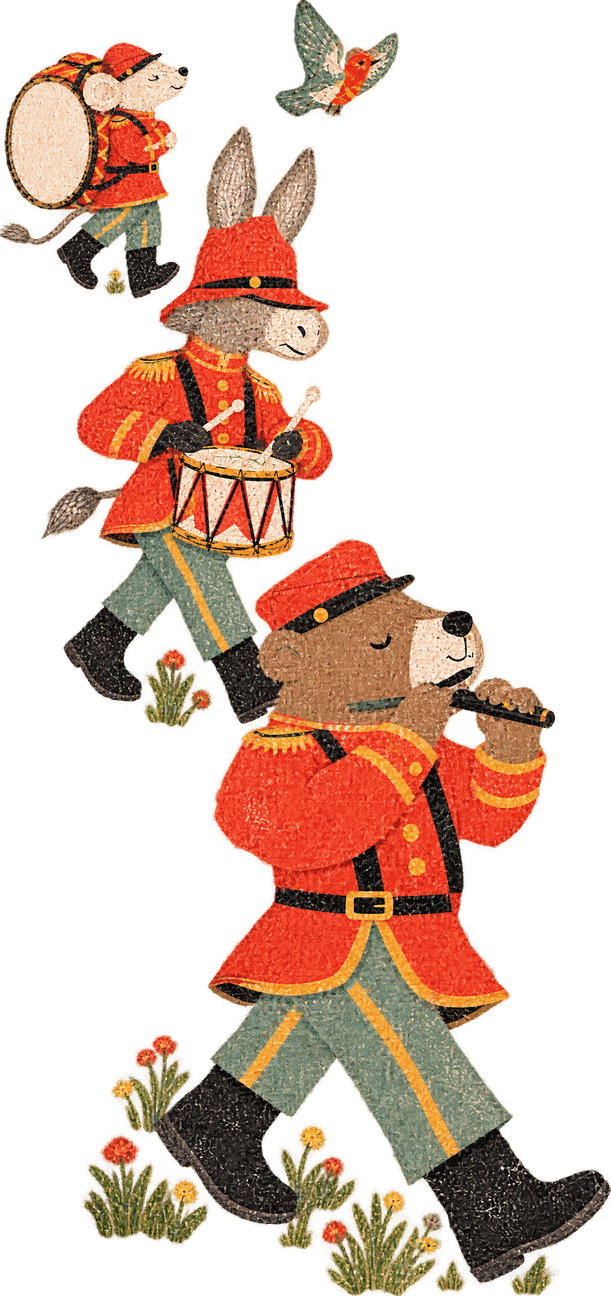 The mouse on the bear's shoulders, reaching what neither could alone